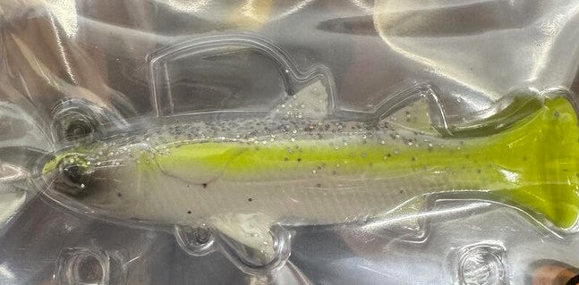 Savage Gear Pulse Tail Mullet 4" 1 Pack Chartreuse White