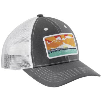 Flying Fisherman Sunrise Tarpon Trucker Snapback Hat Florida Keys