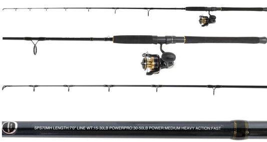 Shimano PSPSW6000HGASPS70MH Spheros SW Spinning Combo 7' 15-50lb.