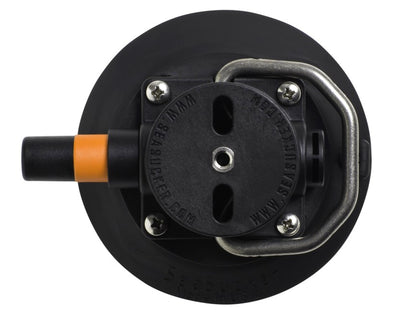 SeaSucker 4.5" Black Mount with Stainless Steel Flat-Top D-Ring