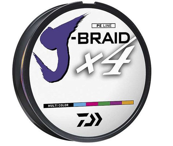 Daiwa J-Braid X4 Braided Line - Multi-Color 550yd