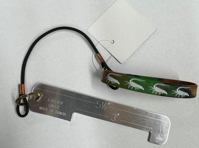 Lobster Aluminum Gauge Rubber Bracelet With Bungee 5 1/2" / 3"