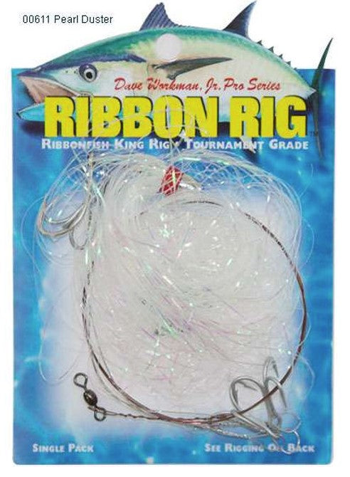 Boone Ribbon Rig 1pk 00611 - 2/0 Single Hook, 3 #4 Treble Hooks