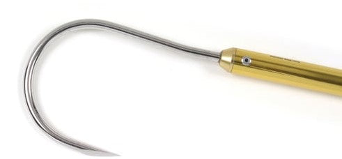 Sea Striker Gold Anodized Aluminum Gaff Stainless Steel Hook With Hook Cover