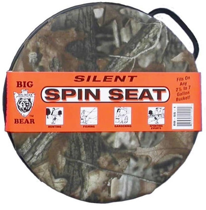 Big Bear Silent Spin Seat for 2.5-7 gal. Bucket, Camo (Fishing/Hunting) #BB-SS-1