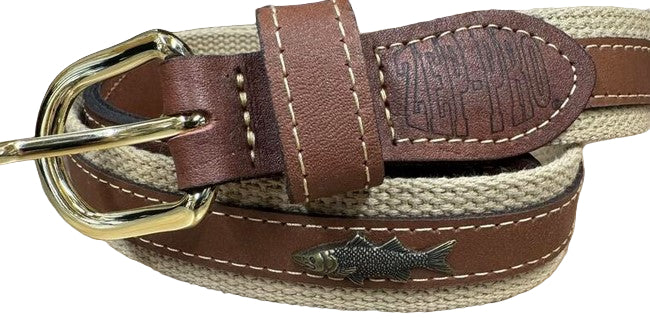 Zep-Pro Tan Leather Pinstripe Snook Belt