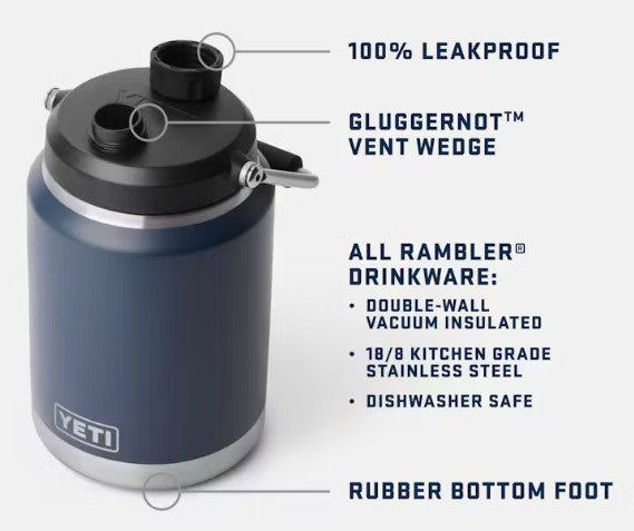 YETI Half Gallon Rambler Jug.