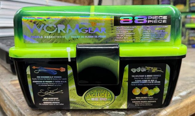 Worm Gear 88 Piece Loaded Tackle Box