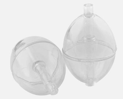 South Bend Slip Cast Clear Spin Float Bobber 2-1/2" 12 Pack