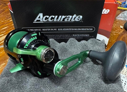 Accurate Valiant BV 400 BV-400-BLGR Custom Black Green Reel