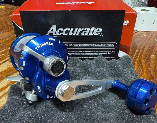 Accurate Valiant BV 500 6:1 BV-500-DBLS Custom Dark Blue Silver Reel