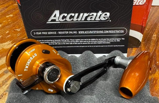 Accurate Valiant 2 SPJ VT-300-SPJ-OB Custom Orange Black Reel