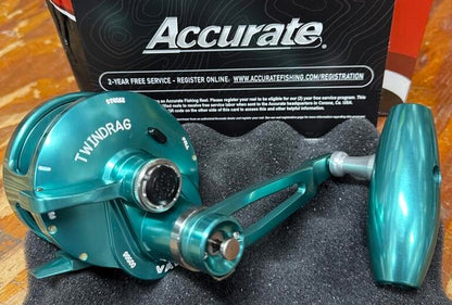 Accurate Valiant 2 VT2-600NN-SPJ-SF Narrow Narrow Custom Seafoam Reel 2 Speed Slow Pitch