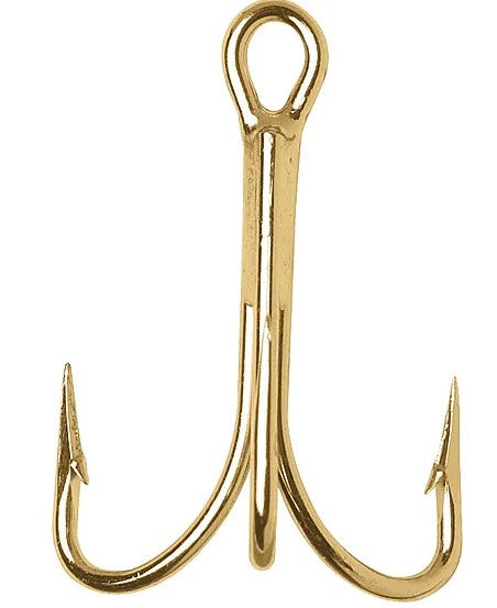 VMC 9617GO Treble Hook With Cut Point Forged O'Shaughnessy Standard Wire Gold Hook 25PK