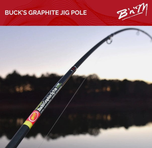 B'n'M BGJP143 Buck's Graphite Jig Fishing Pole 3-Piece 14'