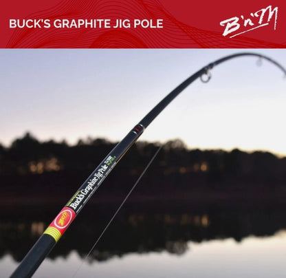 B'n'M BGJP143 Buck's Graphite Jig Fishing Pole 3-Piece 14'