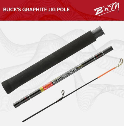 B'n'M BGJP143 Buck's Graphite Jig Fishing Pole 3-Piece 14'