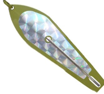 Huntington 0Y-SFS Drone Spoon 2 1/4 1/6 Oz 3/0 Hook Chartreuse Yellow w/Silver Flash Scale