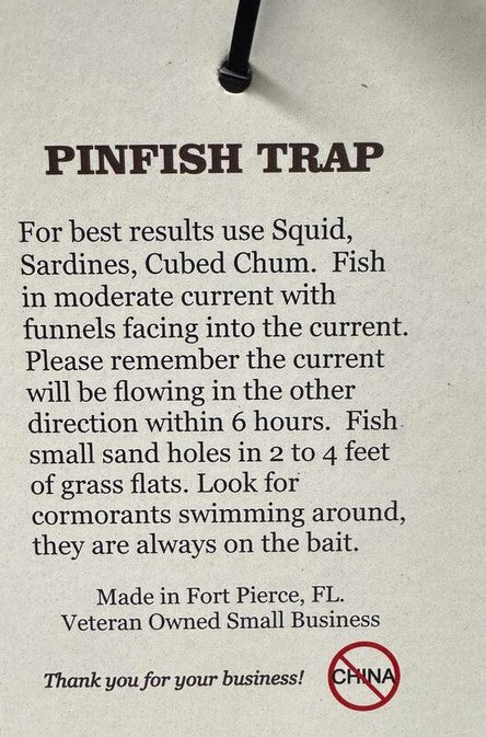 Robs Traps "Key West" Pinfish 2 Funnel Trap 11" x 12" x 15"