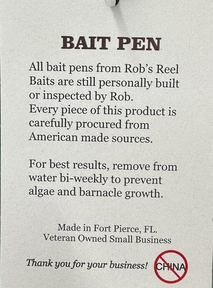 Rob's Reel Bait Mini Floating Bait Pen Trap Circle 18"x 18"x 18"