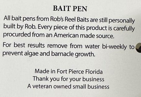 Rob's Reel Bait Pen Floating Small Circle 24" x 24" x 24"