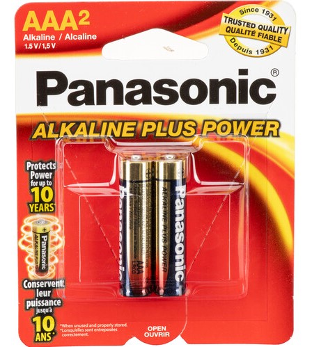 Panasonic Alkaline Plus Power AAA Batteries (2-Pack)