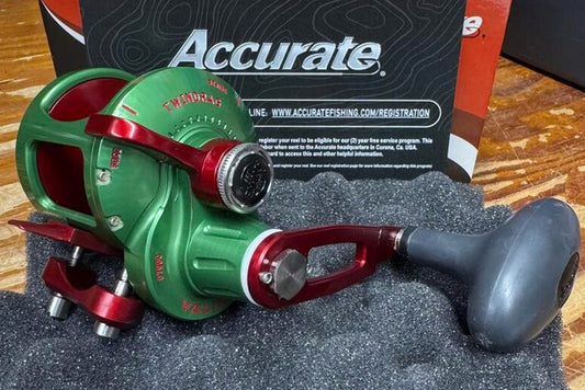 Accurate Valiant 500 BV-500 Custom Green Red Reel