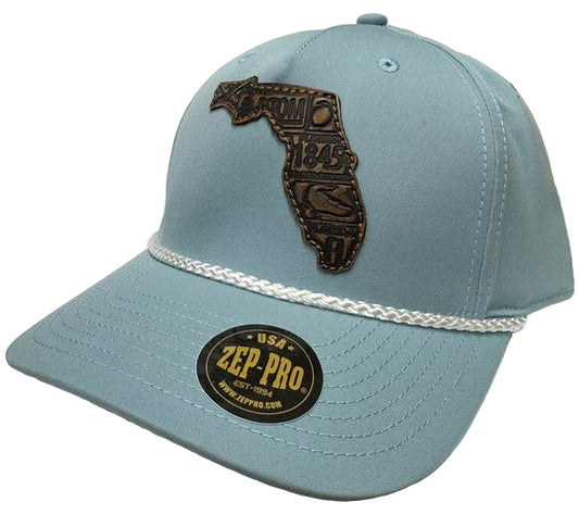 Zep-Pro Florida Rope Hat Snapback Light Blue Hat