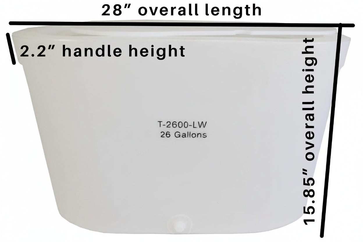 Custom Livewell Baitwell Tank Oval 26 Gallon