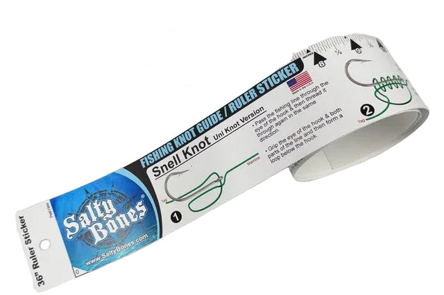 Salty Bones Fishing Knot Vinyl Ruler 36"