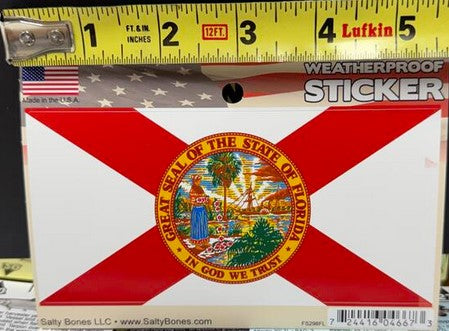 Salty Bones Florida Flag Weatherproof Sticker