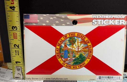 Salty Bones Florida Flag Weatherproof Sticker