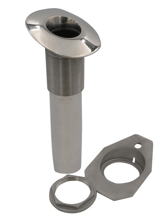 C.E. Smith Screwless Flush Mount Rod Holder - 15 Degree - Black Liner - No Logo.