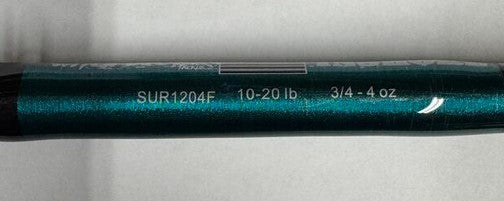 Witch Doctor SURF1204F Inshore Surf Spinning Rod Foul Proof Guides 2 Piece 12' 10-20lb