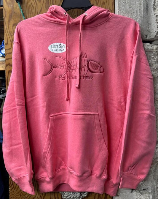 Tormenter Pink Hoodie Pullover Coral Embroidered Raging Tuna