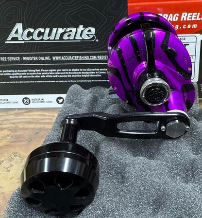 Accurate Valiant VT-500NP Reel Narrow Plus Custom Black Purple Next-Gen Round Knob