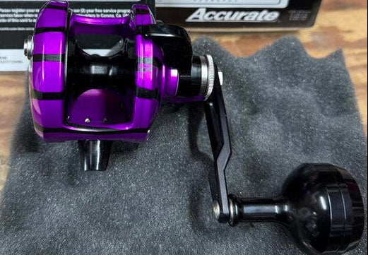 Accurate Valiant VT-500NP Reel Narrow Plus Custom Black Purple Next-Gen Round Knob