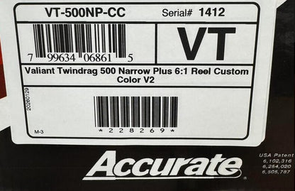 Accurate Valiant VT-500NP Reel Narrow Plus Custom Black Purple Next-Gen Round Knob