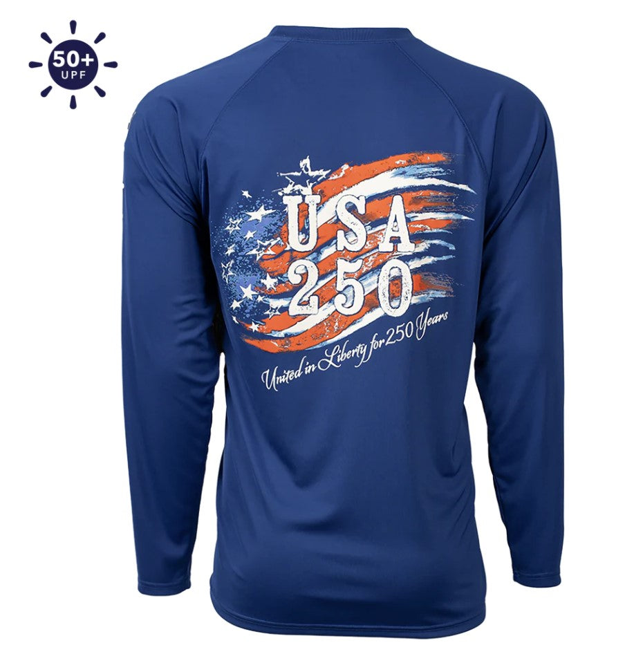 Bimini Bay Outfitters USA 250 United-In-Liberty Long Sleeve Shirt.