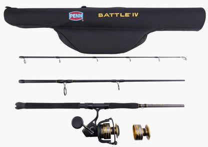 Penn BTLIV6000703MHTRVL Battle IV Travel Spinning Rod Reel Combo 7' 12-25lb