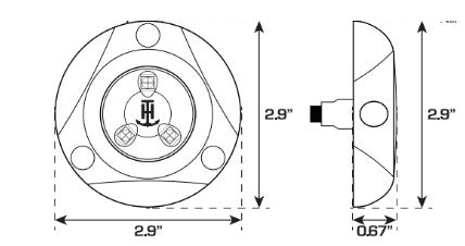 T-H Marine Mini Underwater Green LED Light. LED-32487-DP