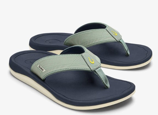 OluKai 'Ahi Kai Seagreen Trench Blue Men's Sandals