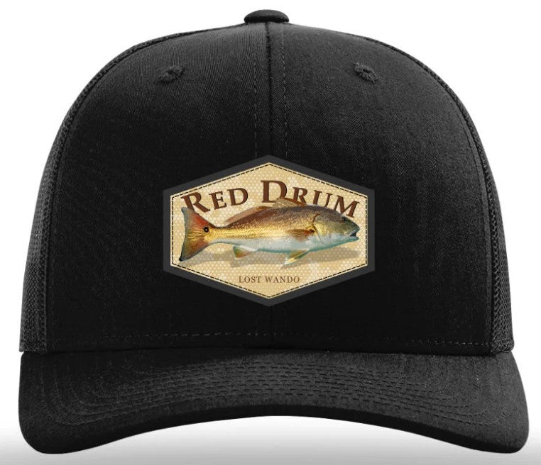 Lost Wando Red Drum Black/Black Trucker Snapback Hat