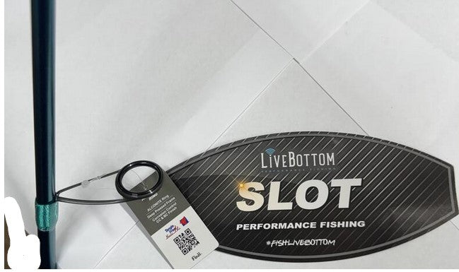 Live Bottom LBSLOT-G-761MHF Slot Inshore Green Spinning Rod 7'6" 10-20lb