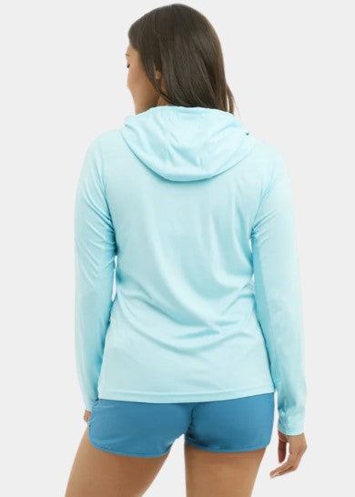 Pelagic Women's Vaportek Solid Hooded Performance Long Sleeve Shirt