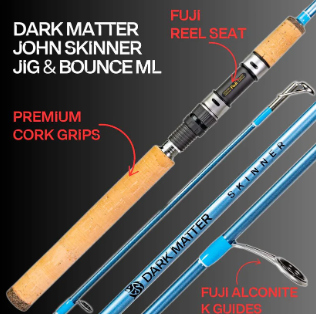 Dark Matter DMSJB62MLS-AG John Skinner Jig and Bounce Spinning Rod 6'2" 10-20lb