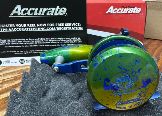 Accurate Valiant 2 500 Narrow Lefty VT Mahi Jigging Conventional Reel