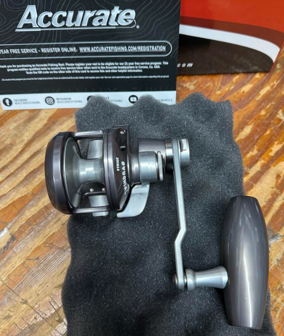 Accurate Valiant 2 300 2-Speed VT2 Custom Gunmetal Gray Jigging Conventional Reel