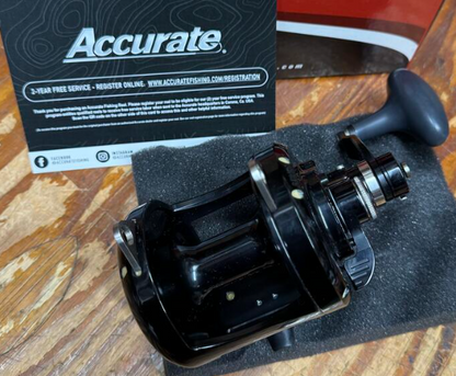 Accurate BX2-30-B Boss Extreme 30 2-Speed Black Conventional Reel