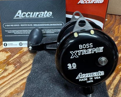Accurate BX2-30-B Boss Extreme 30 2-Speed Black Conventional Reel